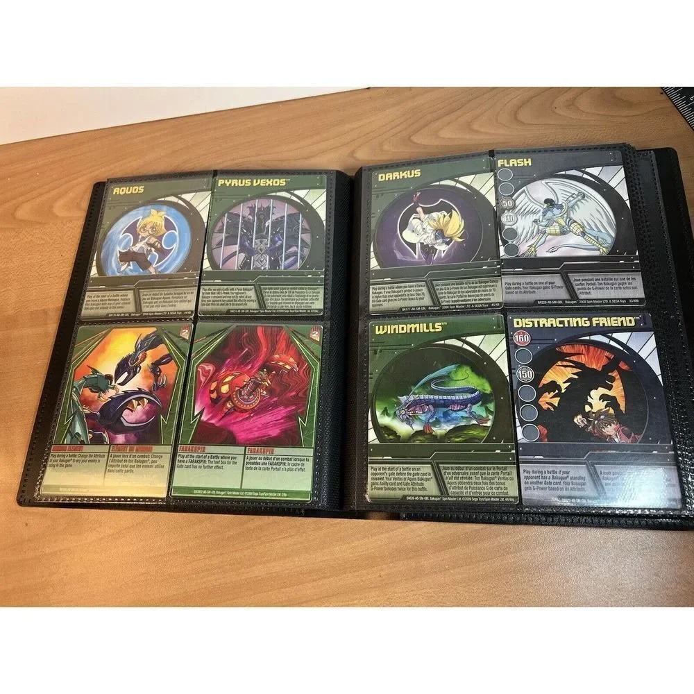 Collection Of Bakughan Trading Cards In Album